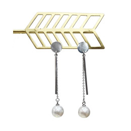 Boucles d'oreilles tige perle