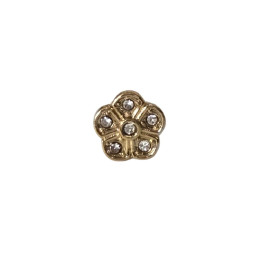 Boucle d'oreille femme fleur strass