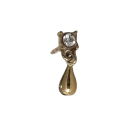 Boucle d'oreille femme strass pampille goutte