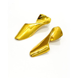 Boucles d'oreilles femme acier doré Eulalie
