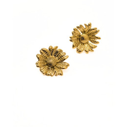 Boucles d'oreilles femme marguerites dorées