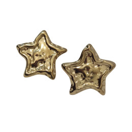 Boucles d'oreilles femme étoiles dorées