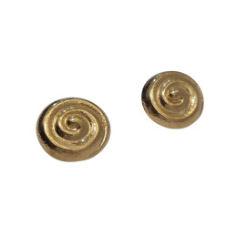 Boucles d'oreilles femme tourbillons dorés