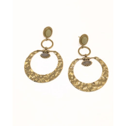 Boucles d'oreilles femme acier doré Cambria