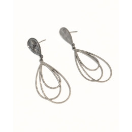 Boucles d'oreilles femme acier argent Angélique