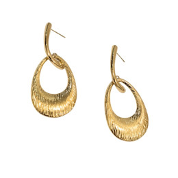 Boucles d'oreilles femme acier doré Hélianthe