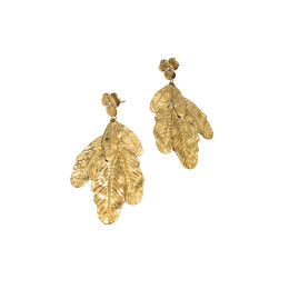 Boucles d'oreilles femme acier doré Erell