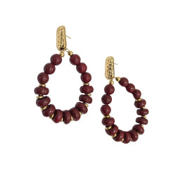 Boucles d'oreilles femme acier doré Junia