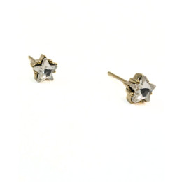 Boucles d'oreilles femme acier zirconium étoile