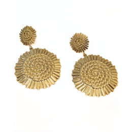 Boucles d'oreilles femme acier doré Mimi