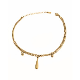 Chaine de cheville acier doré doublé Eldrid