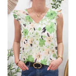 Blouse femme verte corail Amber