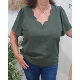 Blouse femme Emmanuelle kaki