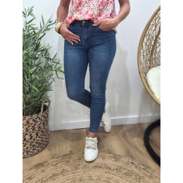 Jean femme skinny push up bleu moyen