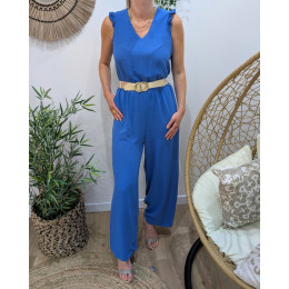 Combinaison femme bleu roi Ysée