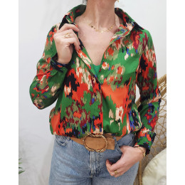 Chemisier femme vert Albane