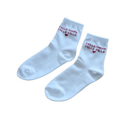 Chaussettes femme Telle mère telle fille rouge