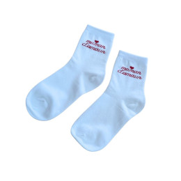 Chaussettes femme Maman d'amour rouge