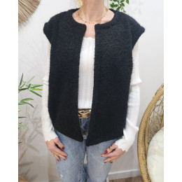 Gilet sans manche femme noir Kadi