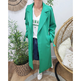 Trench femme vert gazon