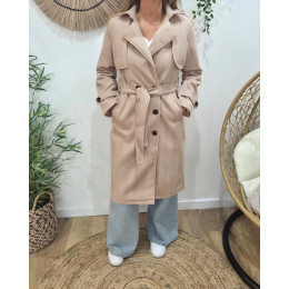 Manteau Trench femme camel clair Almena