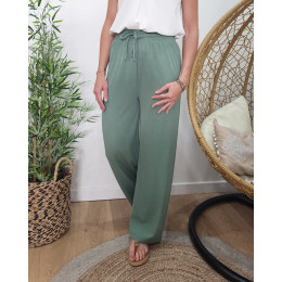 Pantalon femme fluide vert agate Esmée
