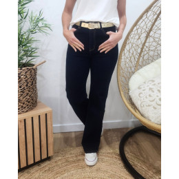 Jean femme brut large coupe confort