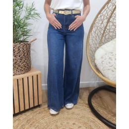 Jean femme Palazzo large bleu moyen
