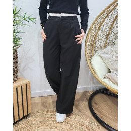 Pantalon femme fluide noir Mara