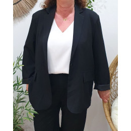 Veste tailleur femme grande taille noir
