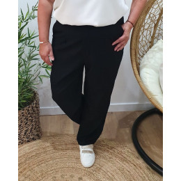 Pantalon tailleur femme grande taille noir