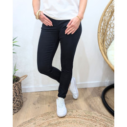 Pantalon femme bleu marine slim coupe confort push up