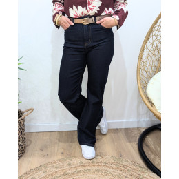 Jean femme Wide leg bleu brut coupe confort