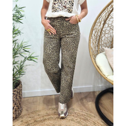 Jean léopard coeur doré Hildur