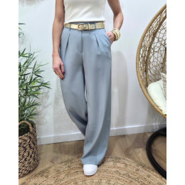 Pantalon femme fluide bleu Allegra