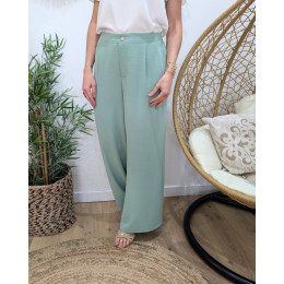 Pantalon femme fluide vert d'eau Aricia