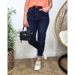 Jean femme mom bleu foncé Antonia