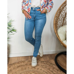 Jean femme slim bleu moyen coupe confort