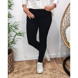 Pantalon femme noir slim coupe confort