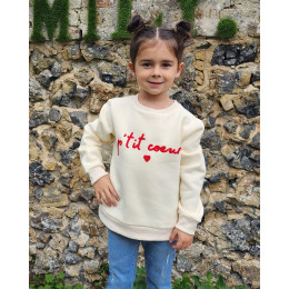 Sweat enfant broderie P'tit cœur