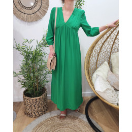 Robe longue femme verte Noa