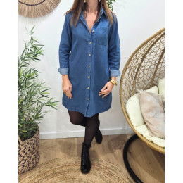 Robe chemise en jean femme Maïwen