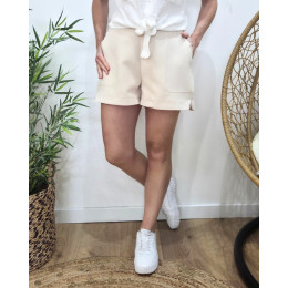Short femme fluide Linette beige