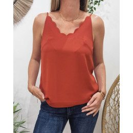 Top femme Emmanuelle rouille