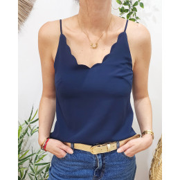 Top femme bleu marine Emmanuelle