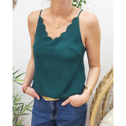 Top femme vert foncé Emmanuelle