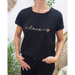 Tee shirt rouge on sale et noir femme