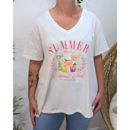T-Shirt femme oversize Summer babe cocktail club