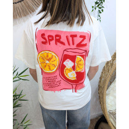 T-shirt femme blanc Spritz