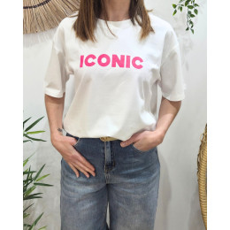 T-shirt femme blanc iconic